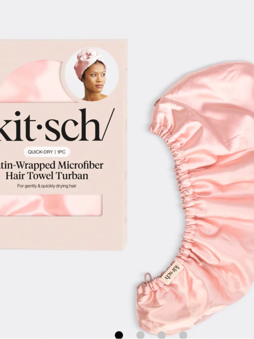 Kitsch Blush Satin Hair Turban